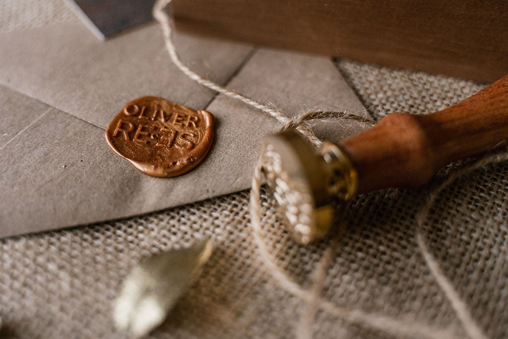 custom Oliver Rees Photography wax seal