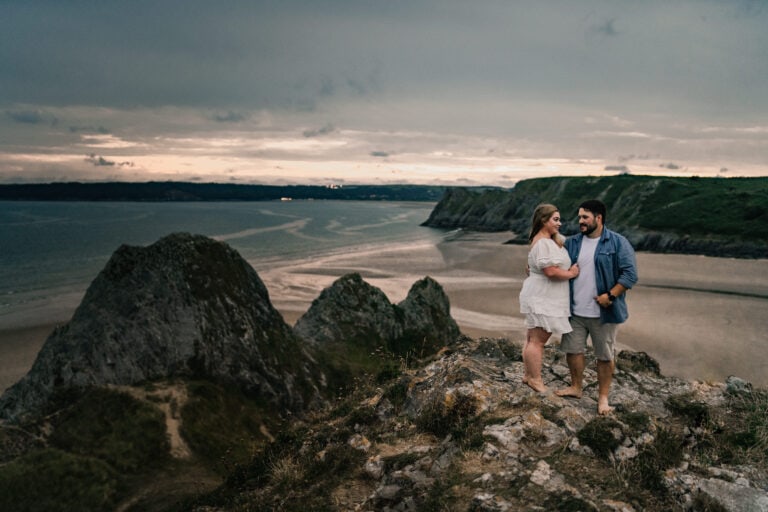 Three Cliffs Bay Engagement Photoshoot- Natalie & James
