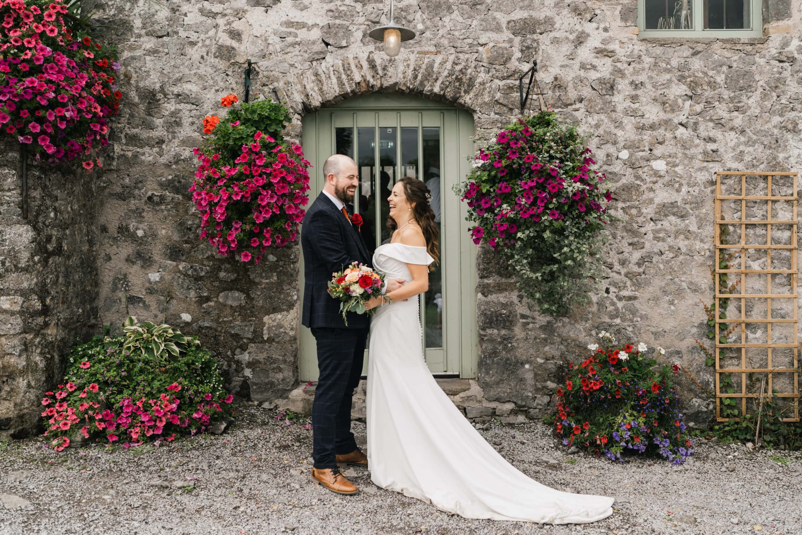 Wedding couple just married at Cobbles Kitchen and Deli | Cobbles Kitchen and Deli Wedding Photographer 